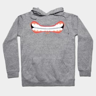 Comic Mouth Teeth funny design gift Hoodie